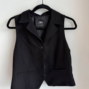 Zara Women's Classic Black Vest